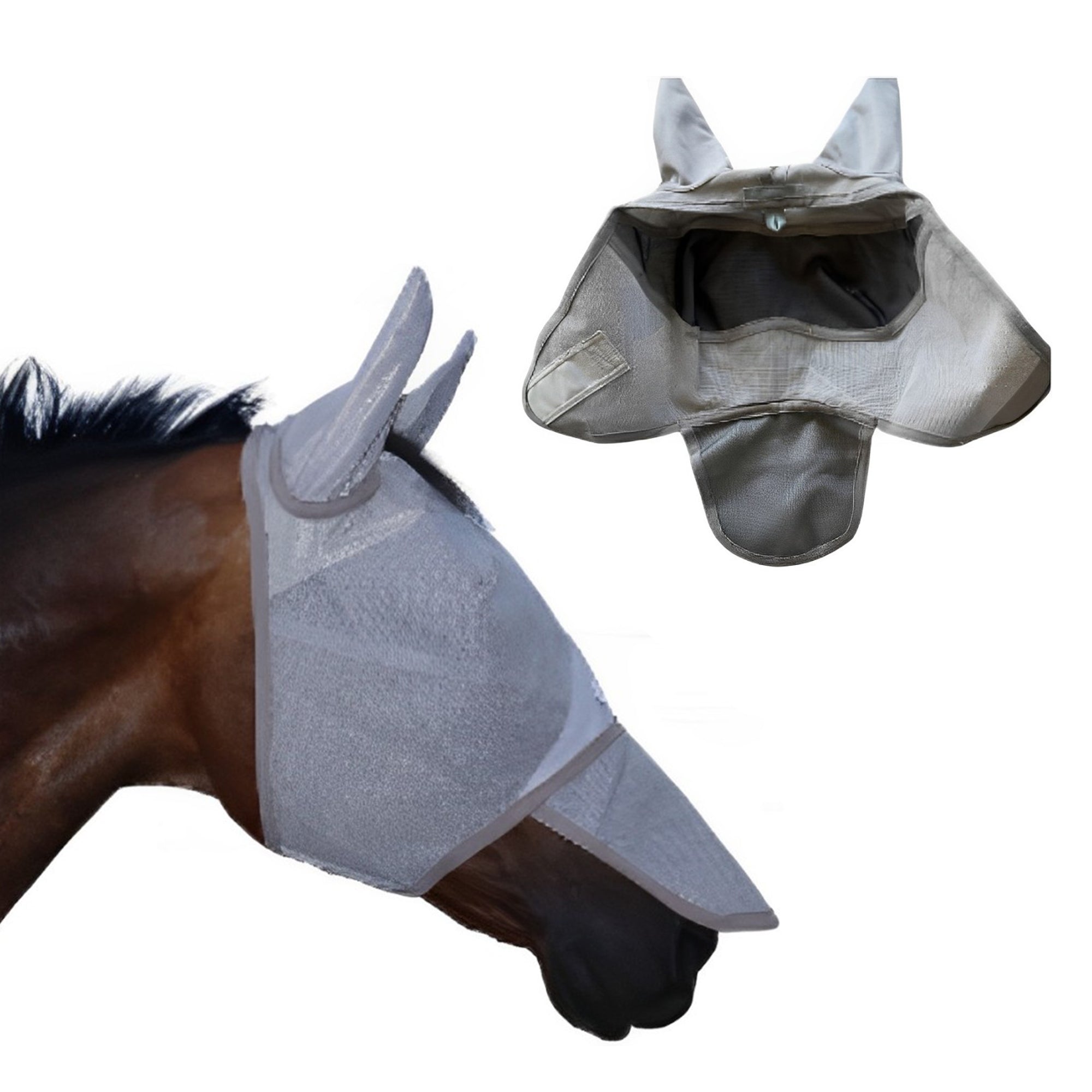 T TEKE Fine Mesh Horse Fly Mask UV Blocking, 3D Eye Visor With Extra