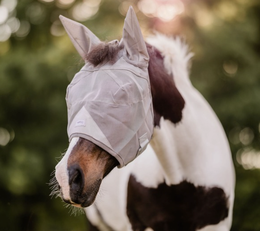 TUFFTEQ Cob/Large Pony Visor Fly Mask With Ears – 95% UV Eye Protection, Breathable & Durable Mesh